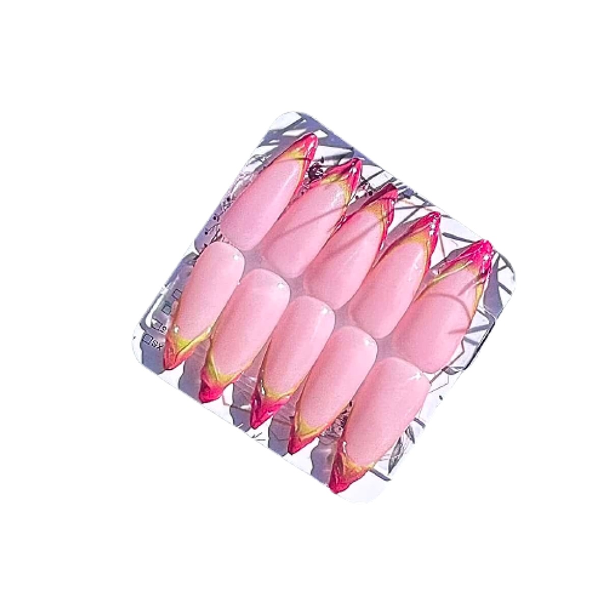 Pink Stiletto Press-On Nails in Box