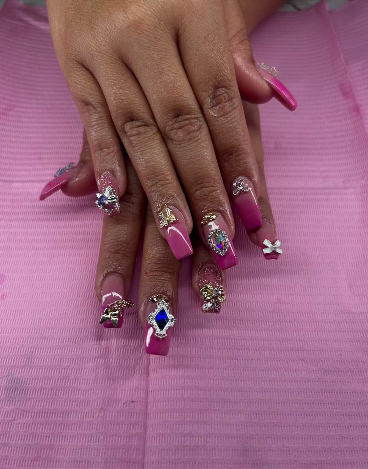 Acrylic Full Set with nail art